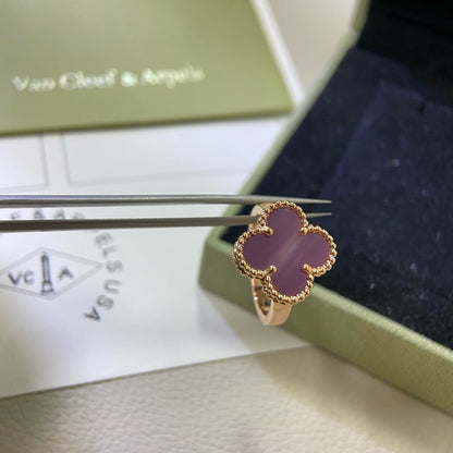 [LOXURA]CLOVER  PURPLE VIOLET RING