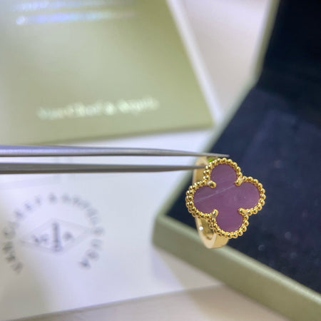 [LOXURA]CLOVER  PURPLE VIOLET RING