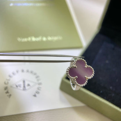 [LOXURA]CLOVER  PURPLE VIOLET RING