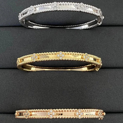 [LOXURA]CLOVER BRACELET 4MM DIAMONDS
