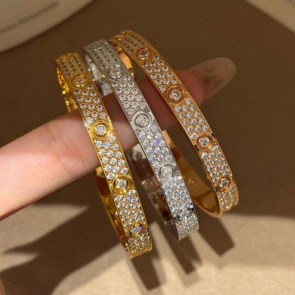 [LOXURA]LOVE BRACELET 6.1MM DIAMOND-PAVED 10 BIG DIAMONDS
