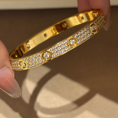 [LOXURA]LOVE BRACELET 6.1MM DIAMOND-PAVED 10 BIG DIAMONDS