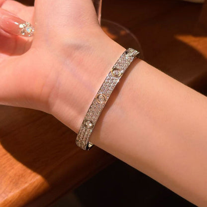 [LOXURA]LOVE BRACELET 6.1MM DIAMOND-PAVED 10 BIG DIAMONDS