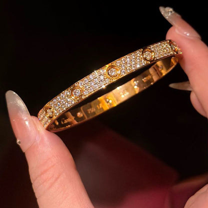 [LOXURA]LOVE BRACELET 6.1MM DIAMOND-PAVED 10 BIG DIAMONDS