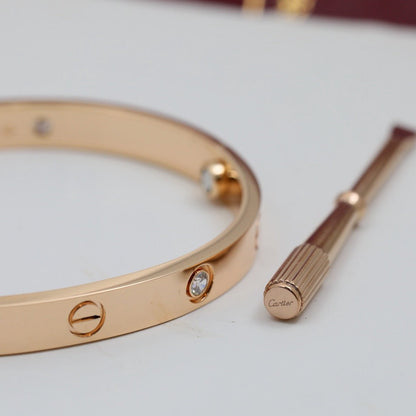 [LOXURA]LOVE BRACELET 6.1MM 4 DIAMONDS