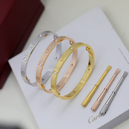 [LOXURA]LOVE BRACELET 6.1MM 4 DIAMONDS