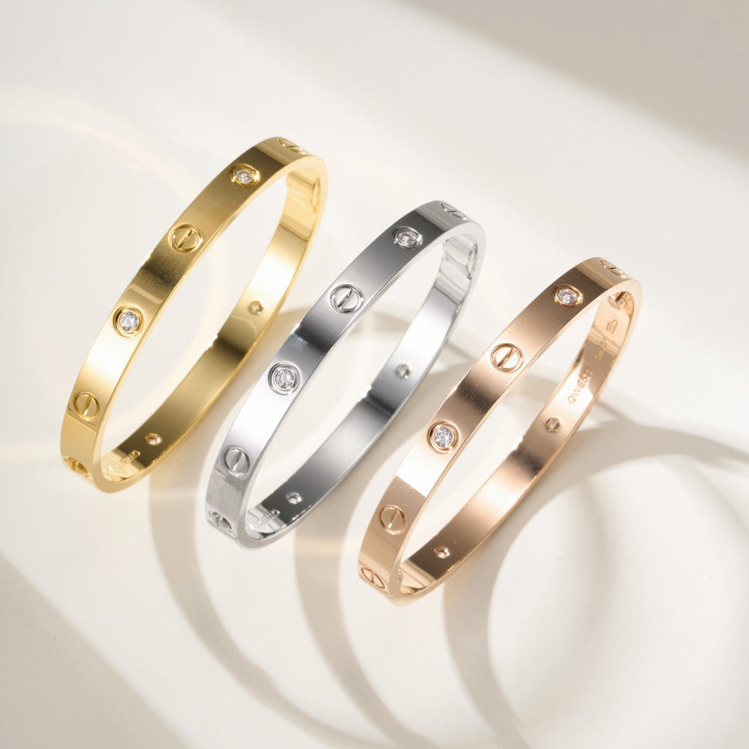 [LOXURA]LOVE BRACELET 6.1MM 4 DIAMONDS