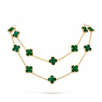 [LOXURA]CLOVER 20 MOTIFS MALACHITE GOLD