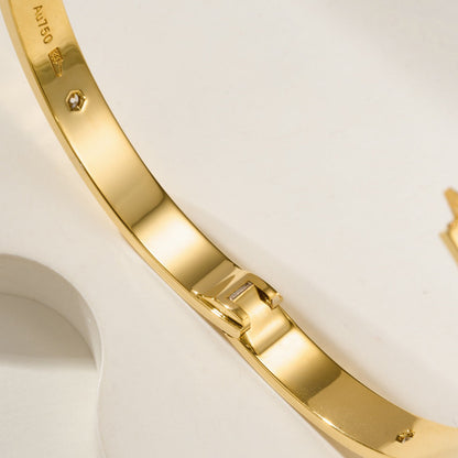 [LOXURA]LOVE BRACELET 6.1MM 4 DIAMONDS