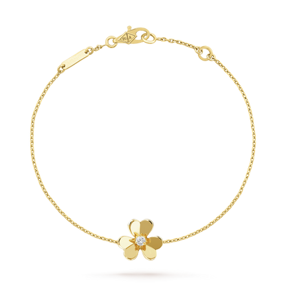 [LOXURA]FRIVOLE GOLD FLOWER PINK MALACHITE BRACELET