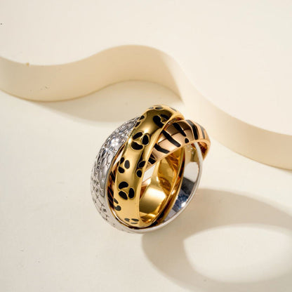 [LOXURA] TRINITY  RING LEOPARD PRINT