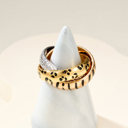 [LOXURA] TRINITY  RING LEOPARD PRINT