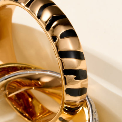 [LOXURA] TRINITY  RING LEOPARD PRINT