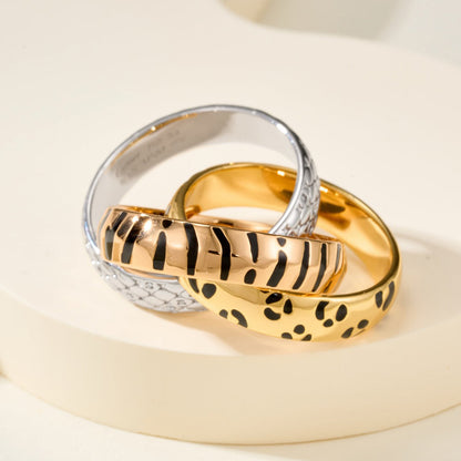 [LOXURA] TRINITY  RING LEOPARD PRINT