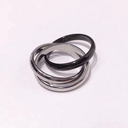 [LOXURA]TRINITY 3.2MM RING BLACK CERAMIC