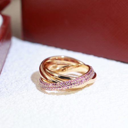 [LOXURA]TRINITY 3.2MM RING PINK DIAMOND