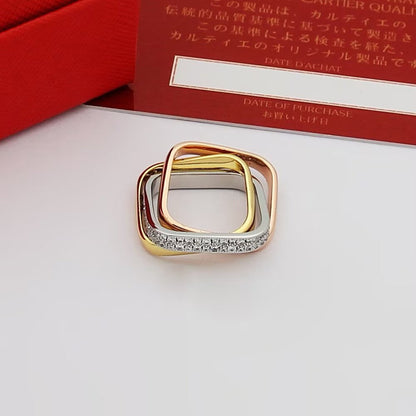 [LOXURA] TRINITY 3.5MM CUSHION RING COLLECTION