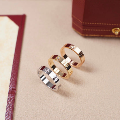 [LOXURA]LOVE 4MM 1 DIAMOND RING