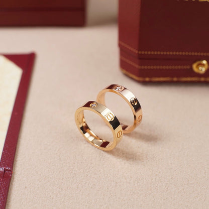 [LOXURA]LOVE 4MM 1 DIAMOND RING