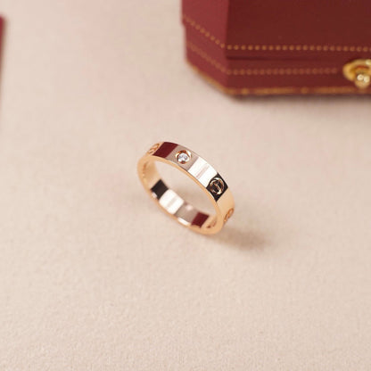 [LOXURA]LOVE 4MM 1 DIAMOND RING
