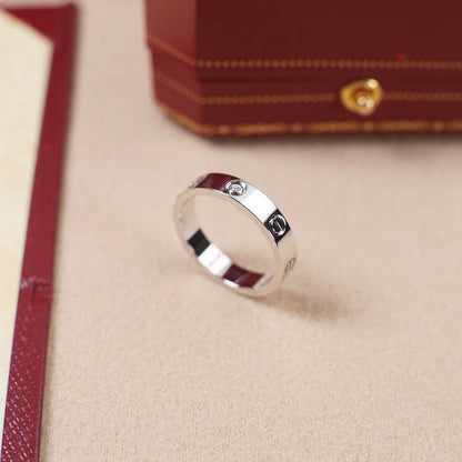 [LOXURA]LOVE 4MM 1 DIAMOND RING