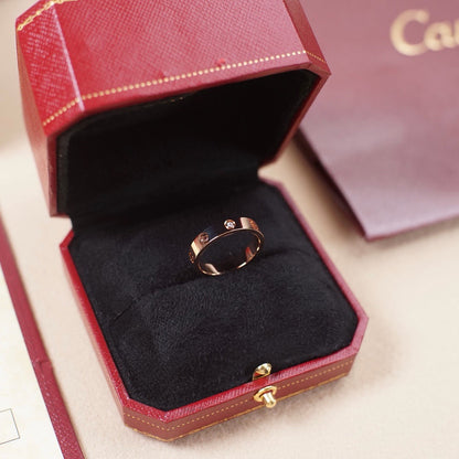 [LOXURA]LOVE 4MM 1 DIAMOND RING