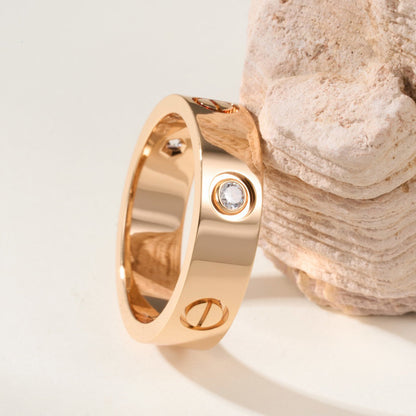 [LOXURA]LOVE 4MM 1 DIAMOND RING
