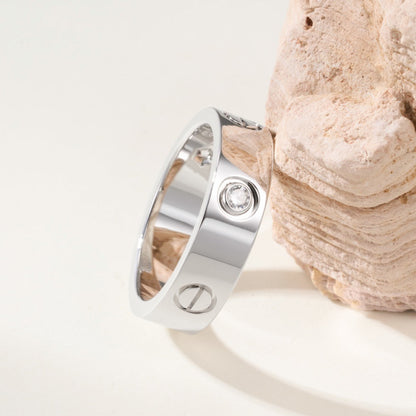 [LOXURA]LOVE 4MM 1 DIAMOND RING