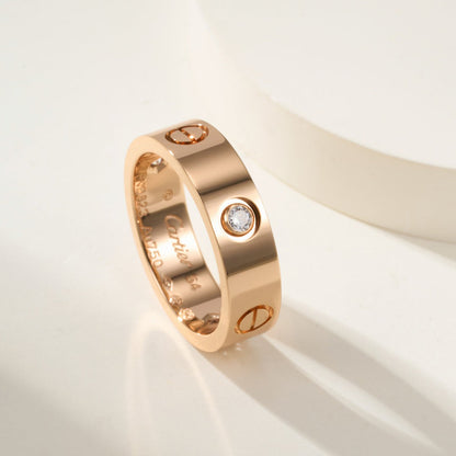 [LOXURA]LOVE 4MM 1 DIAMOND RING