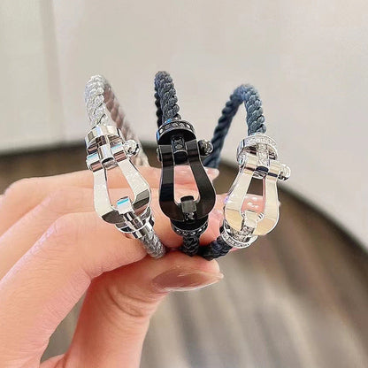 [LOXURA]FORCE LARGE HORSESHOE NO DIAMOND BRACELET SILVER