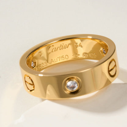[LOXURA]LOVE 4MM 1 DIAMOND RING