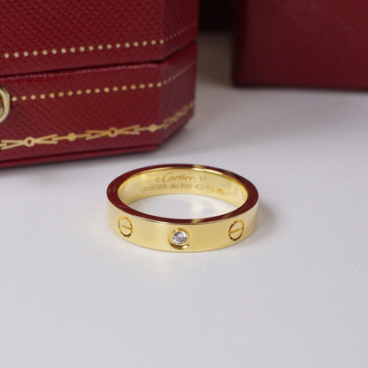 [LOXURA]LOVE 4MM 1 DIAMOND RING