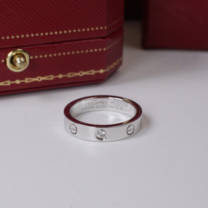 [LOXURA]LOVE 4MM 1 DIAMOND RING