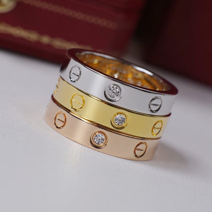 [LOXURA]LOVE 4MM 1 DIAMOND RING