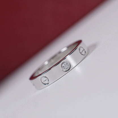 [LOXURA]LOVE 4MM 1 DIAMOND RING