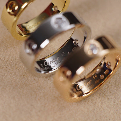 [LOXURA]LOVE 5.5MM 3 DIAMOND RING