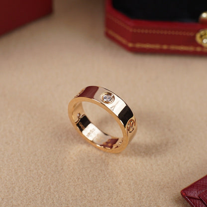 [LOXURA]LOVE 5.5MM 3 DIAMOND RING