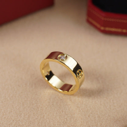 [LOXURA]LOVE 5.5MM 3 DIAMOND RING