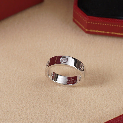 [LOXURA]LOVE 5.5MM 3 DIAMOND RING