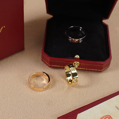 [LOXURA]LOVE 5.5MM 3 DIAMOND RING