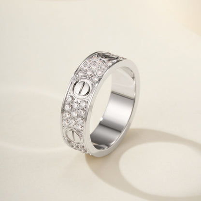 [LOXURA]LOVE RING 5.5MM DIAMONDS PAVED