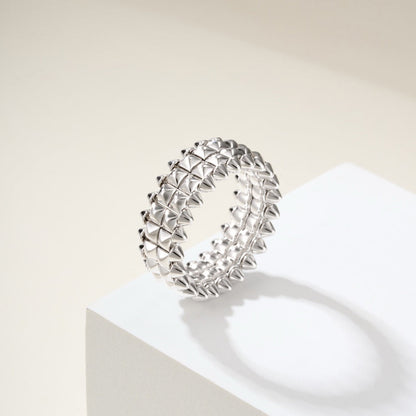 [LOXURA]CLASH 9.2MM DOUBLE ROW RING