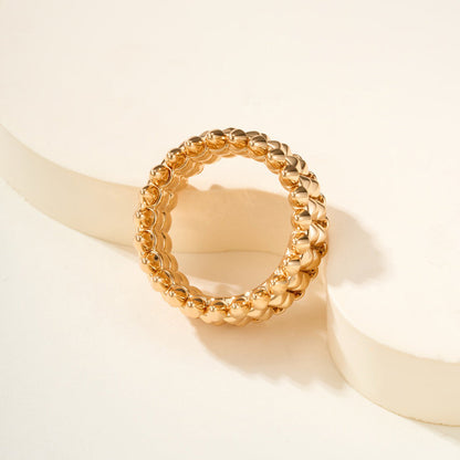 [LOXURA]CLASH 9.2MM DOUBLE ROW RING