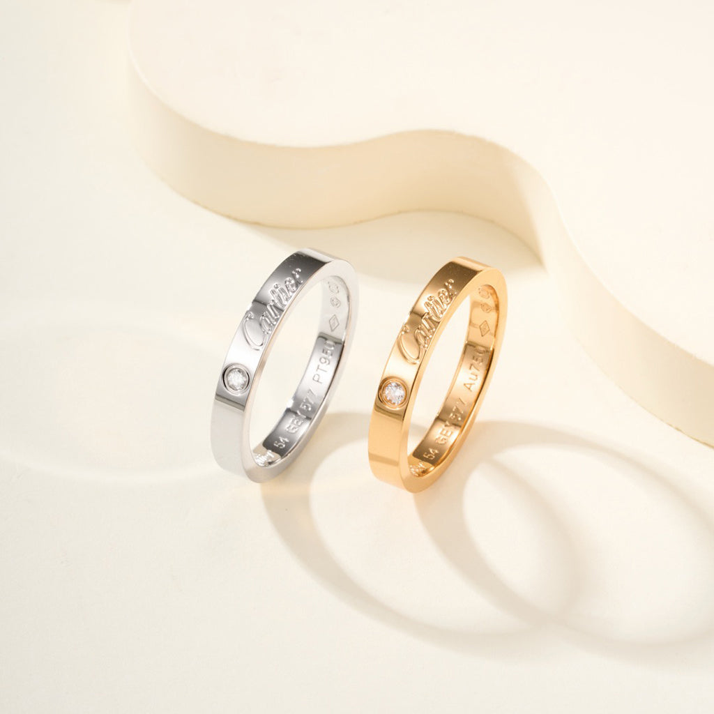 [LOXURA]LOVE RING 4MM 1 DIAMOND