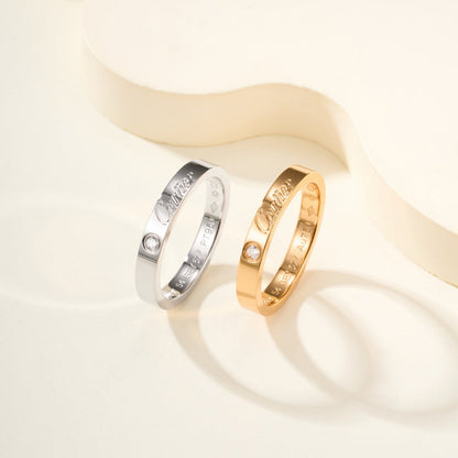 [LOXURA]LOVE RING 4MM 1 DIAMOND