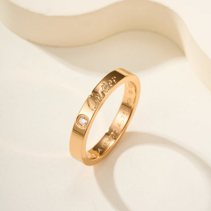 [LOXURA]LOVE RING 4MM 1 DIAMOND