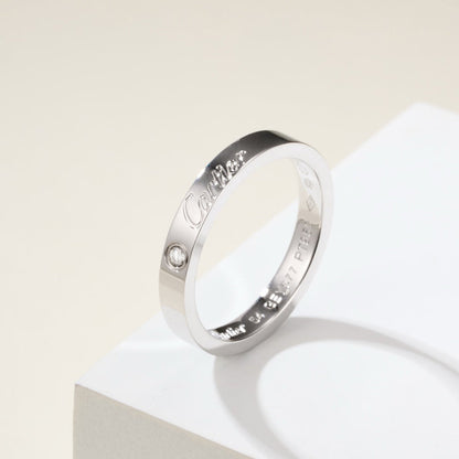 [LOXURA]LOVE RING 4MM 1 DIAMOND