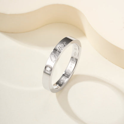 [LOXURA]LOVE RING 4MM 1 DIAMOND