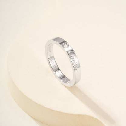 [LOXURA]LOVE RING 4MM 1 DIAMOND