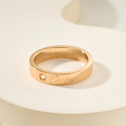 [LOXURA]LOVE RING 4MM 1 DIAMOND